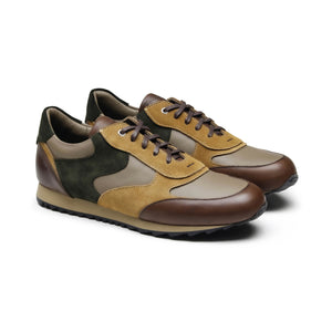PAOLO- Chaussures homme Sneaker Combi marron BENSON SHOES