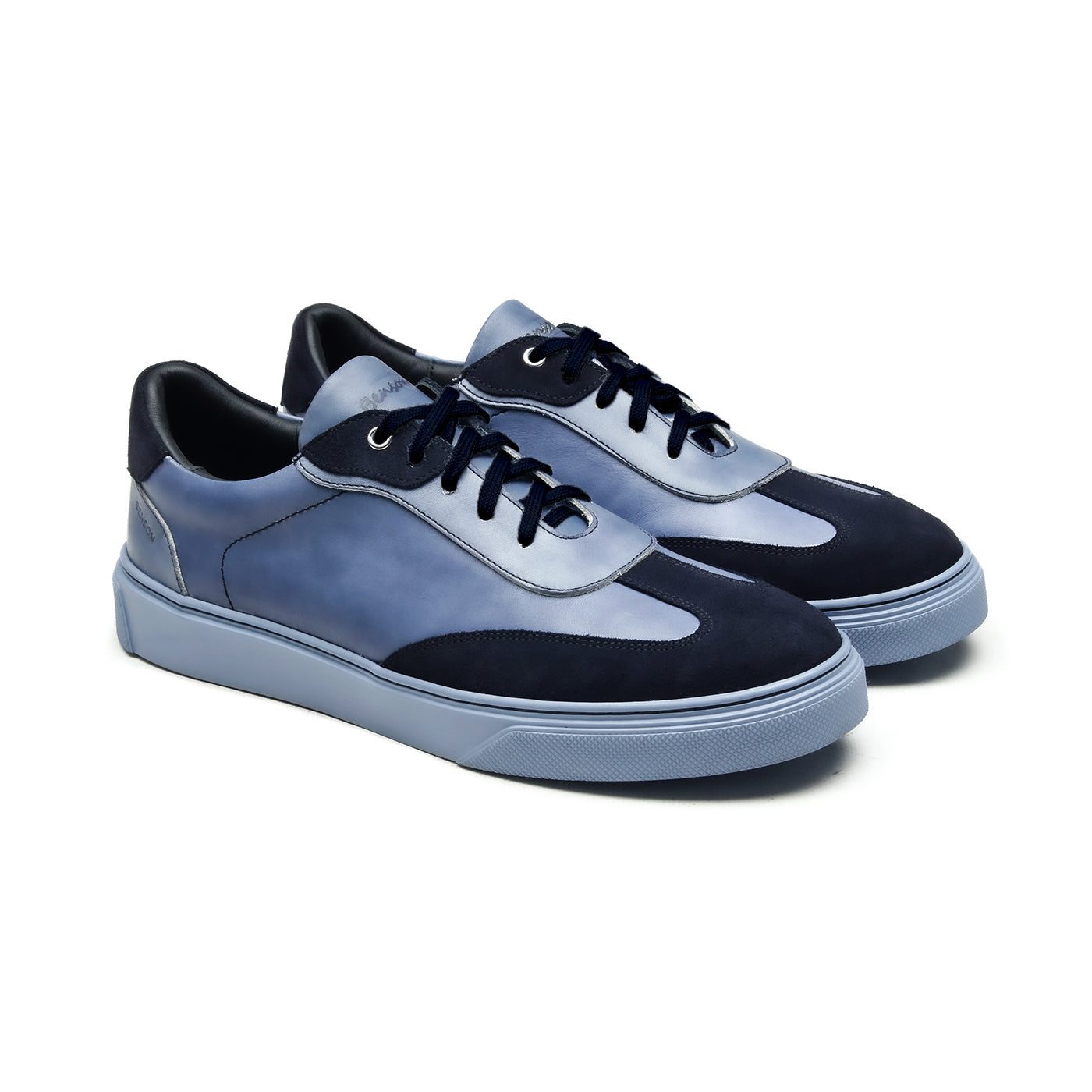 JARROW Chaussures Homme (Sneaker) Combi daim bleu ciel BENSON SHOES