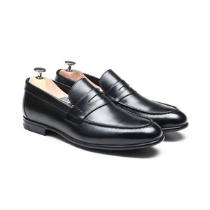 ROB - Chaussures homme Loafer (Mocassin) noir profile - BENSON SHOES