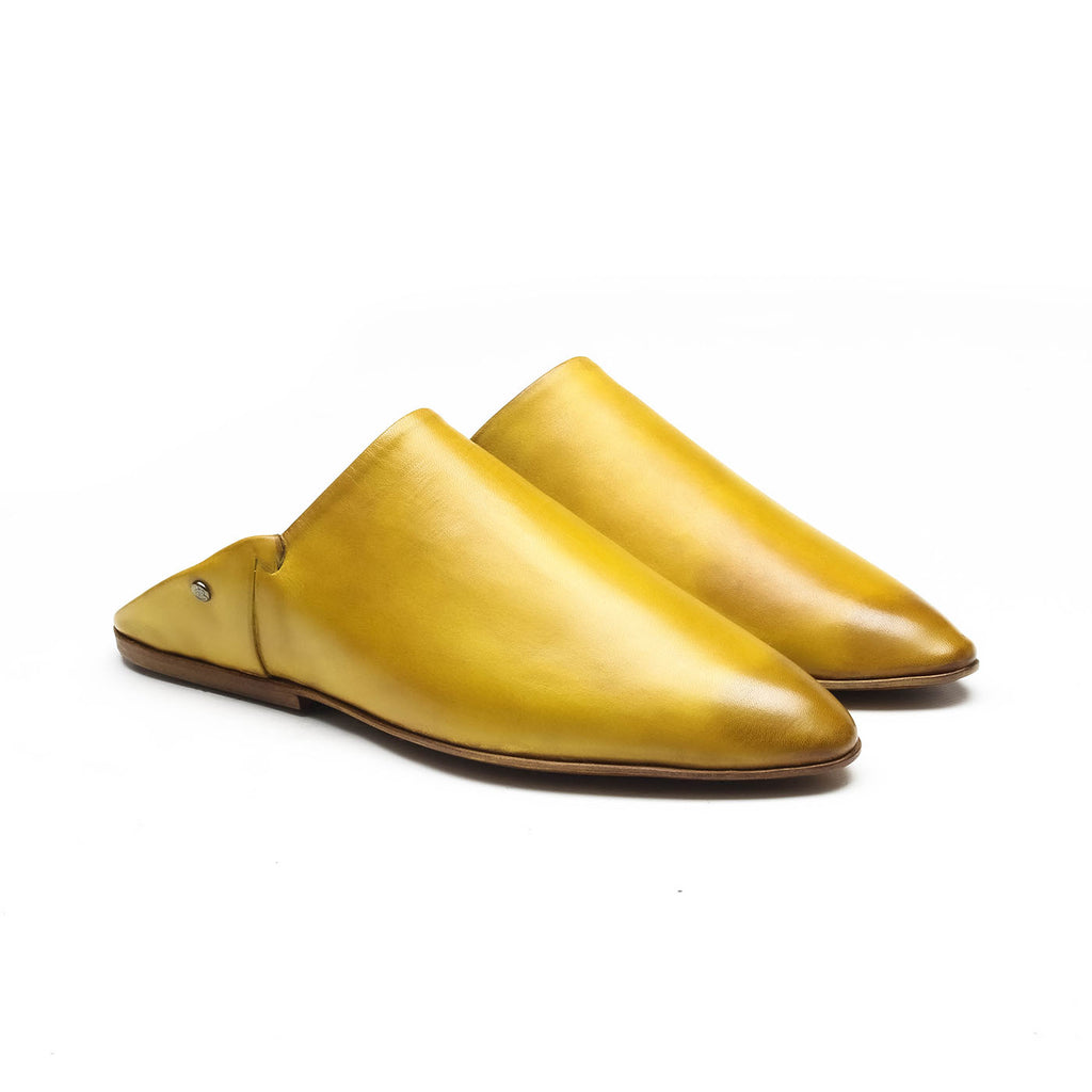 BELGHA Chaussures homme Babouche jaune