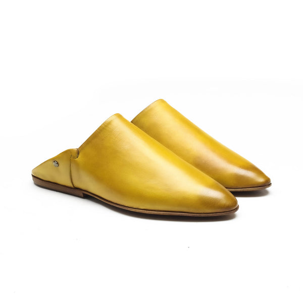BELGHA - Chaussures homme Babouche jaune