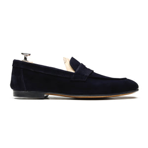 HAMBOURG - Chaussures homme Loafer (Mocassin) Daim bleu BENSON SHOES