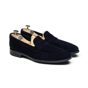 HAMBOURG - Chaussures homme Loafer (Mocassin) Daim bleu BENSON SHOES