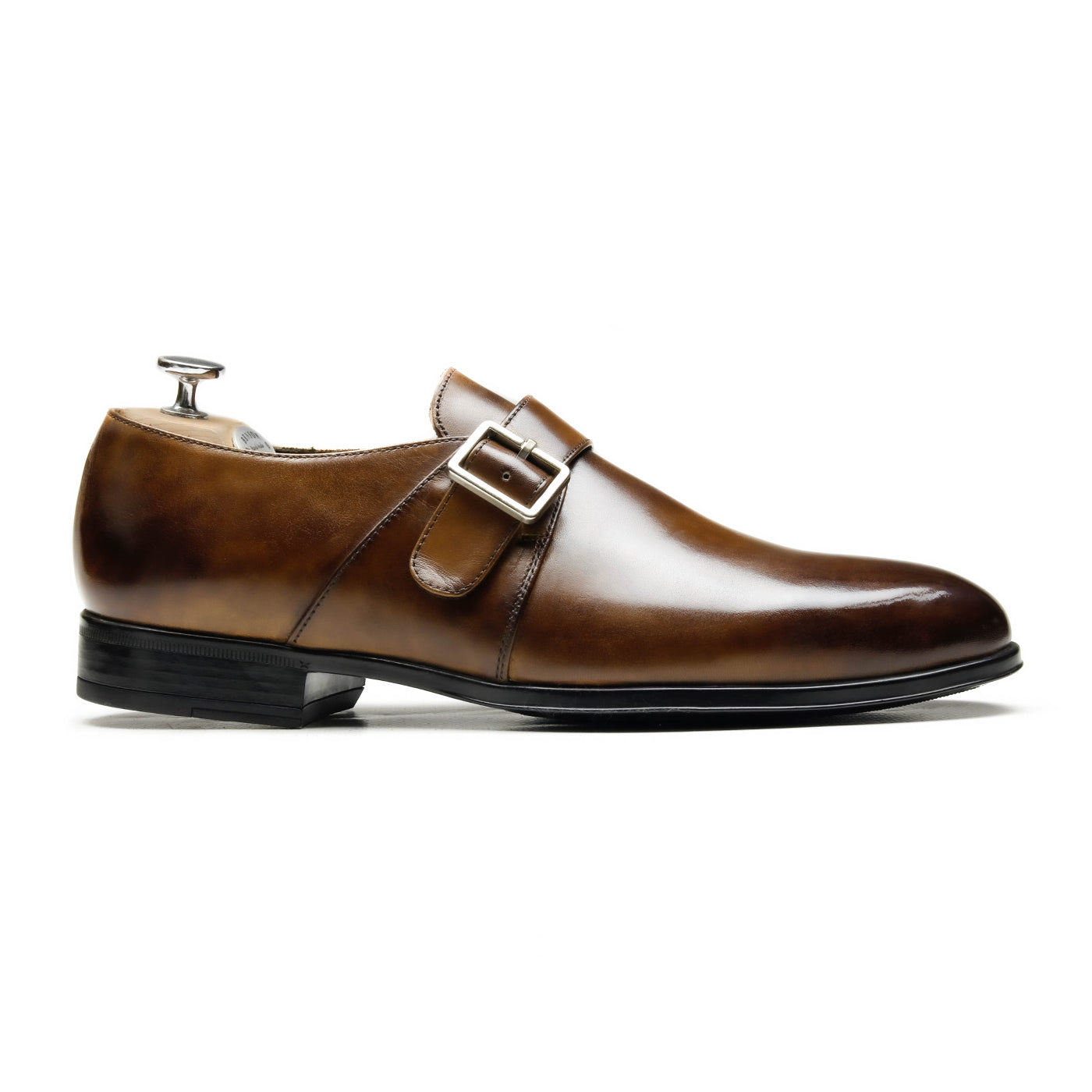 1229 - Chaussures Homme Monk (Boucles) Marron BENSON SHOES