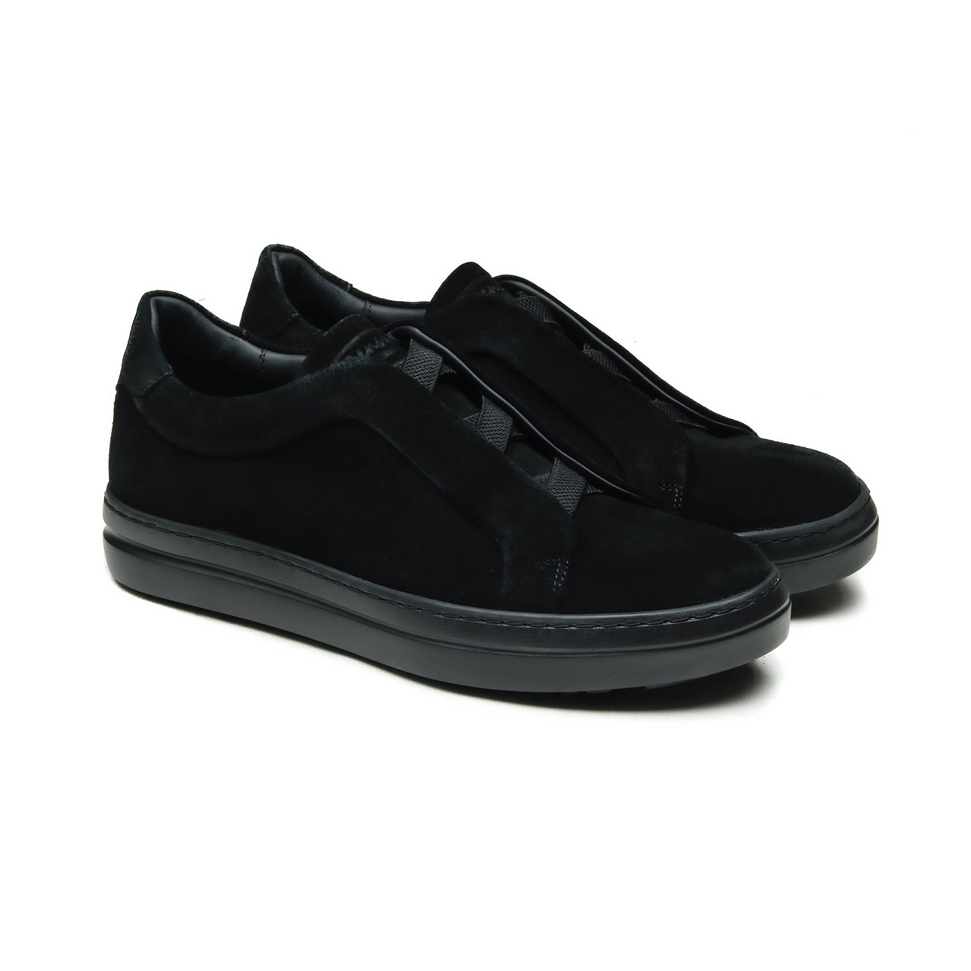 XANREY - Chaussures homme Sneaker Daim Noir BENSON SHOES