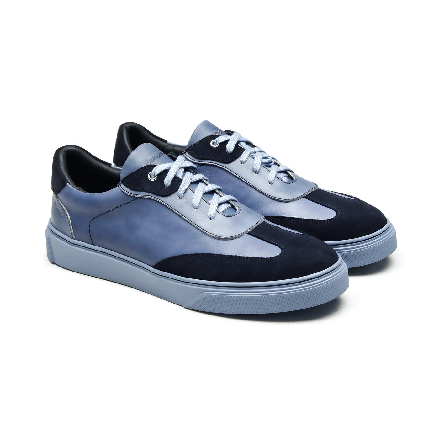 JARROW Chaussures Homme (Sneaker) Combi daim bleu ciel BENSON SHOES