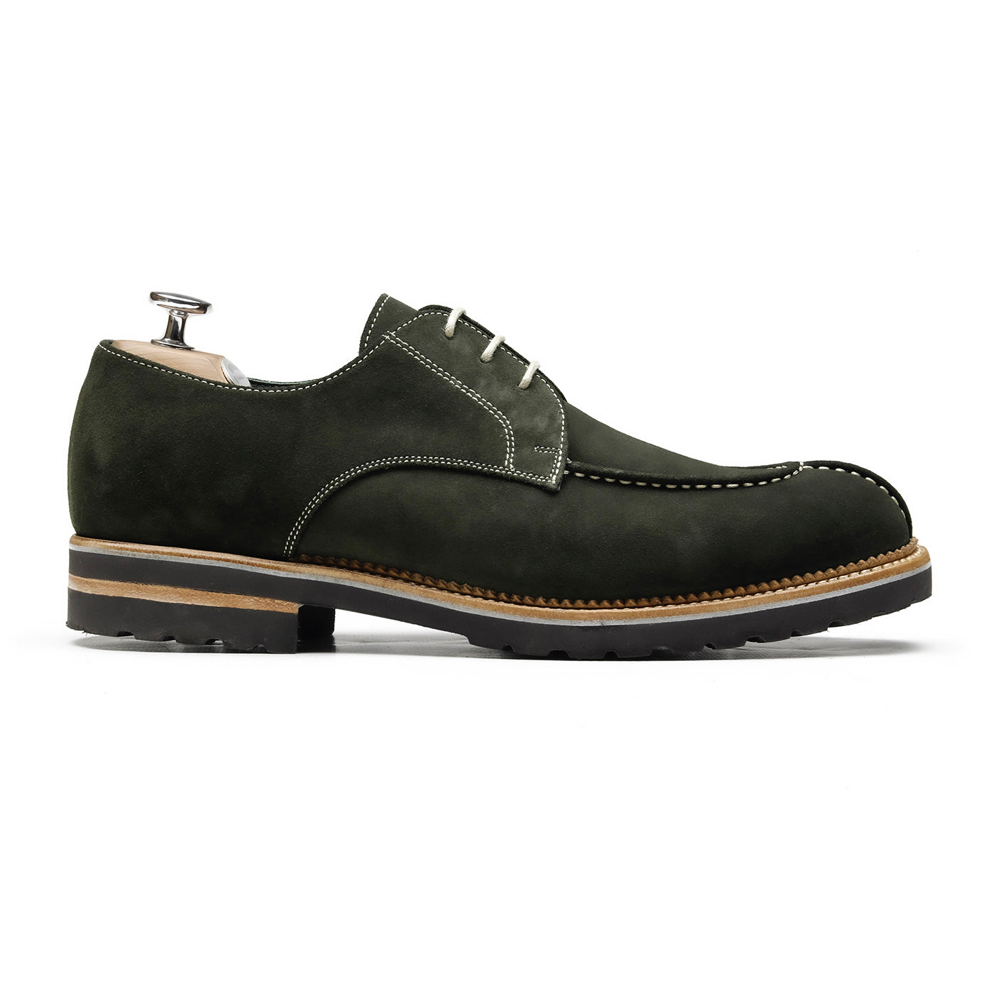 AXEL- Chaussures homme Derby Daim vert BENSON SHOES