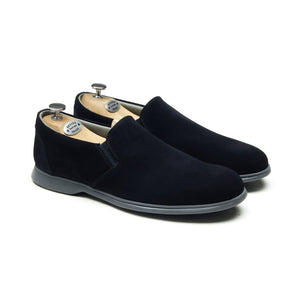 DARLINGTON - Chaussures homme Loafer (Mocassin) Daim Bleu Foncé BENSON SHOES