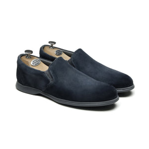 DARLINGTON - Chaussures homme Loafer (Mocassin) Daim Gris BENSON SHOES