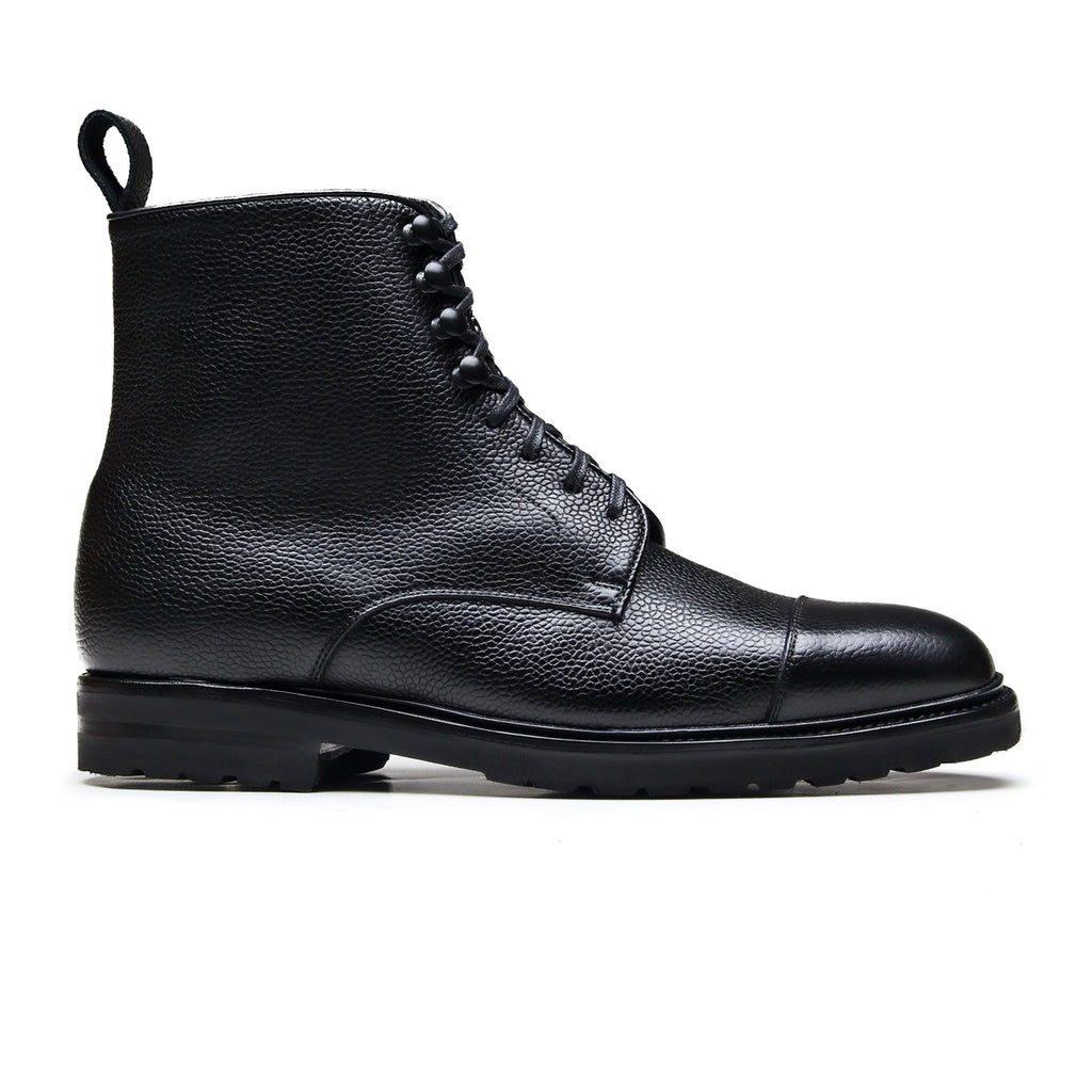 BEVERLY - Chaussures Homme Derby Boot Grain Noir coté