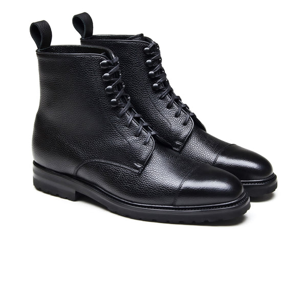BEVERLY - Chaussures Homme Derby Boot Grain Noir
