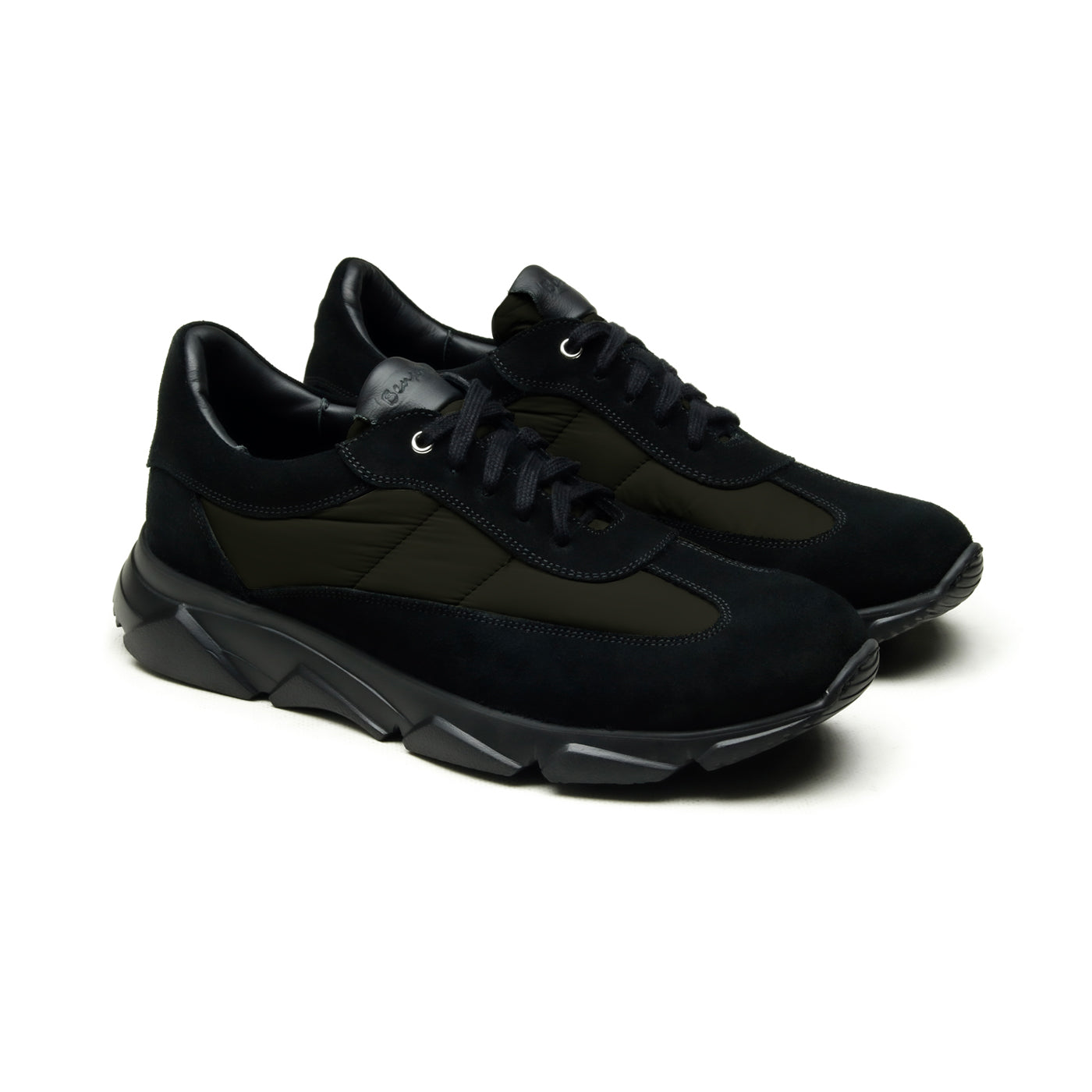 Kingsbury Chaussures homme Sneaker Combi Daim Noir