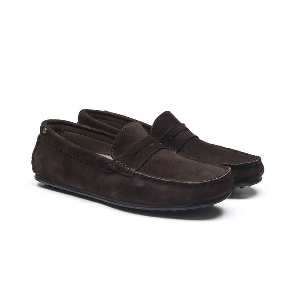 Max - Chaussures homme Car Shoes daim marron foncé