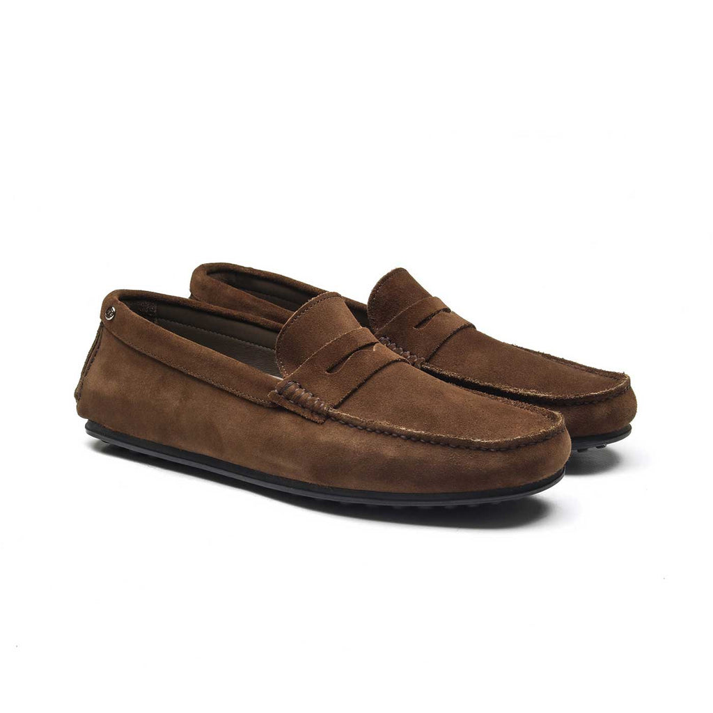 Max - Chaussures homme Car Shoes Daim marron profile - BENSON SHOES