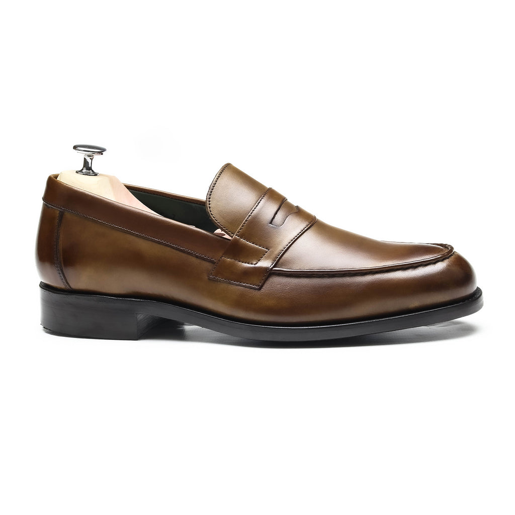 ALVIN - Chaussures homme Loafer (Mocassin) marron foncé P3 coté BENSON SHOES